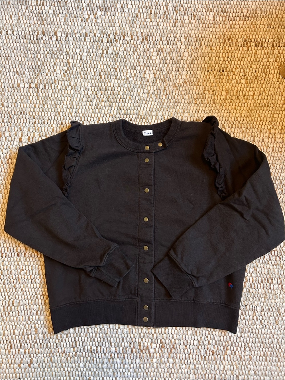 Clare V. le snap sweatshirt